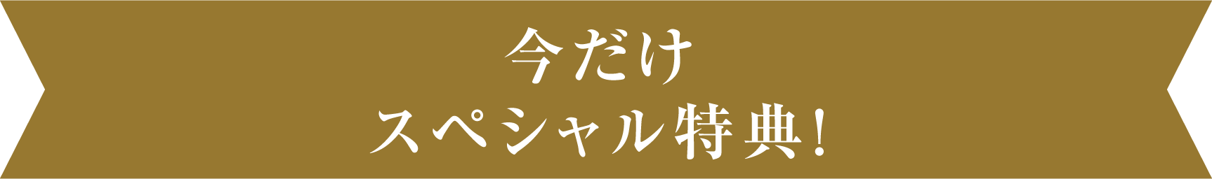 今だけスペシャル特典！